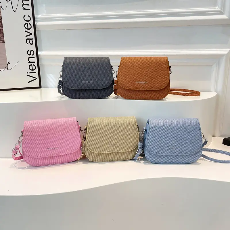 Women's Grey Saddle Crossbody Bag 2025 New Trendy - Image 9