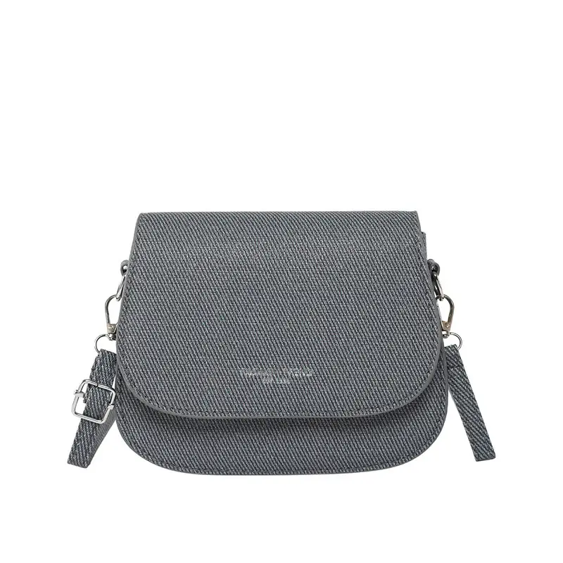 Women's Grey Saddle Crossbody Bag 2025 New Trendy - Image 11