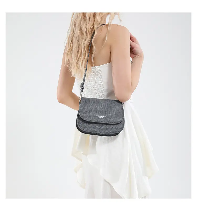 Women's Grey Saddle Crossbody Bag 2025 New Trendy — feature 18