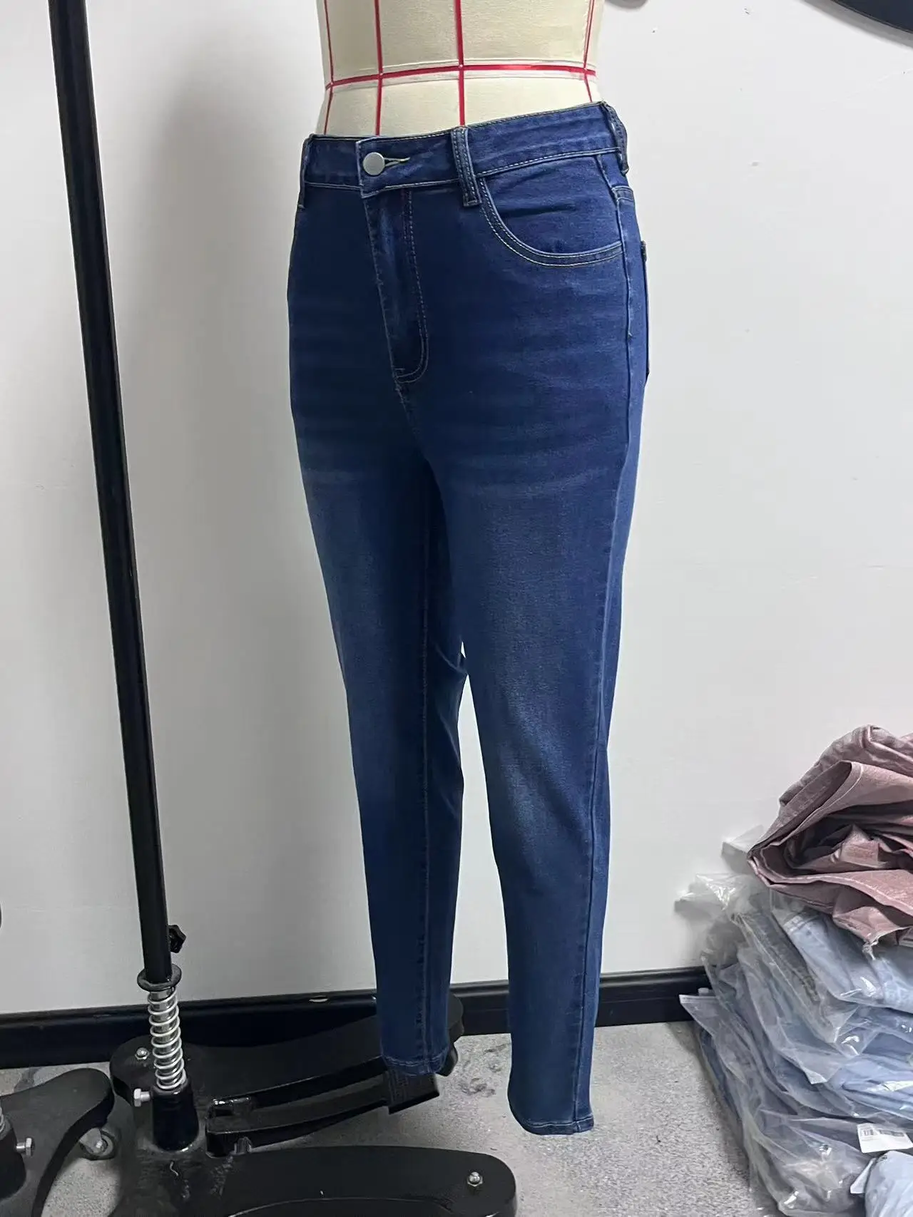 Korean Style Dark Blue Skinny Pants for Women — feature 15