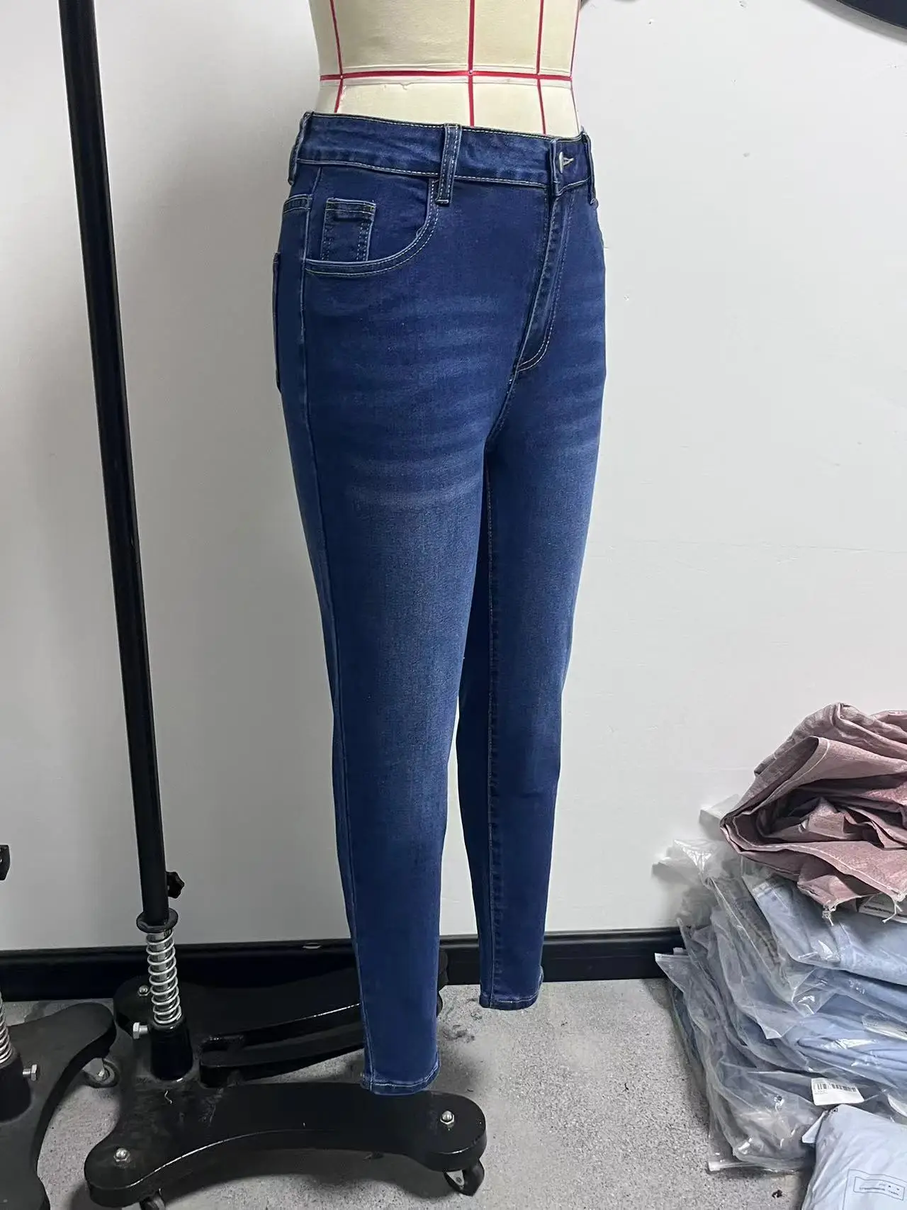 Korean Style Dark Blue Skinny Pants for Women — feature 16