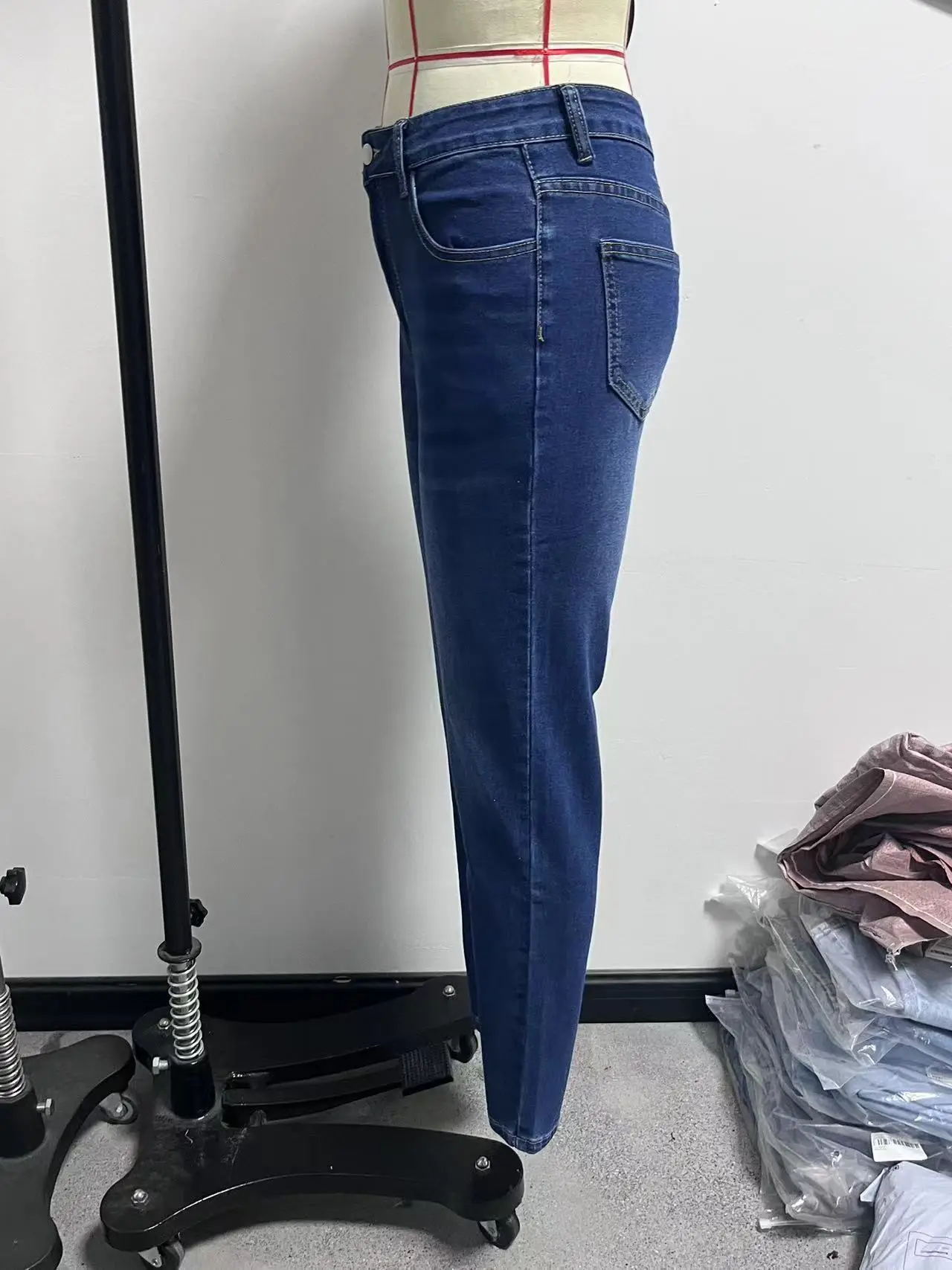 Korean Style Dark Blue Skinny Pants for Women — feature 17