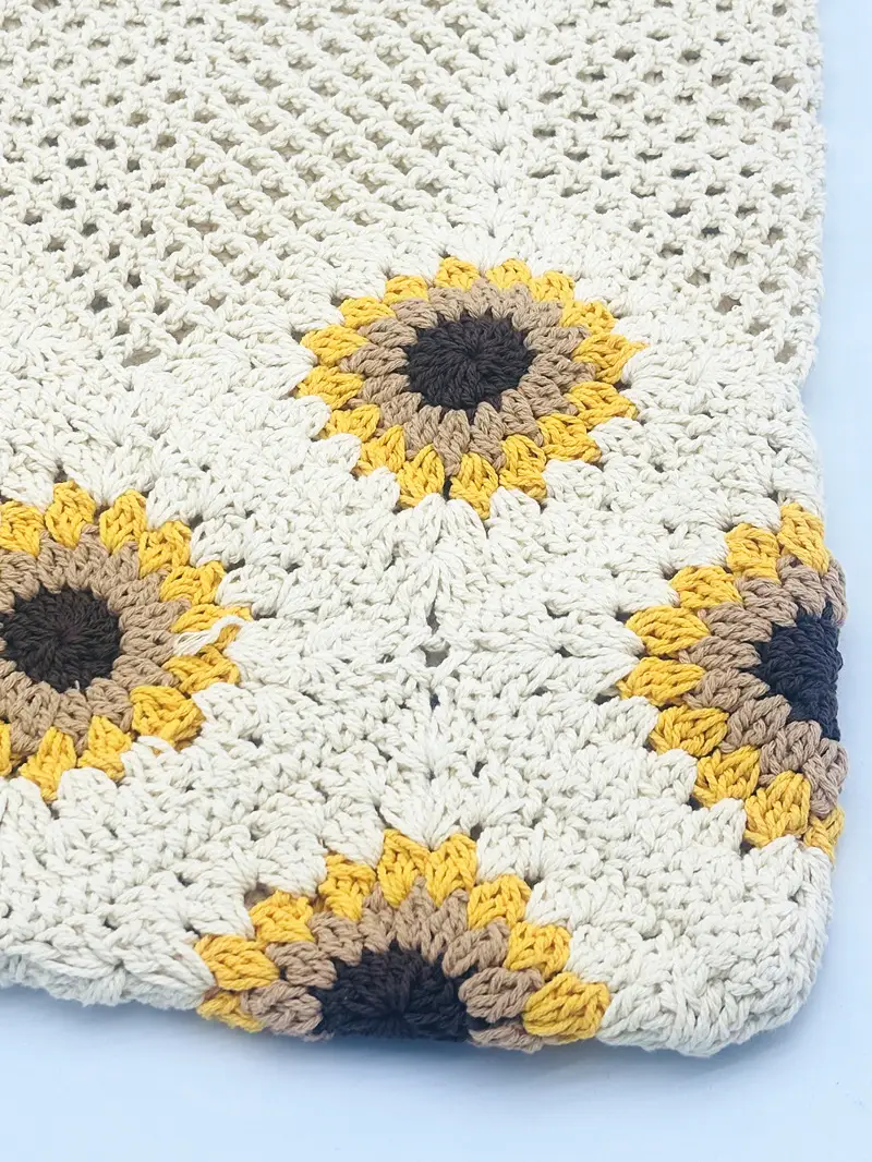 Sunflower Crochet Shoulder Tote Bag for Women — feature 7