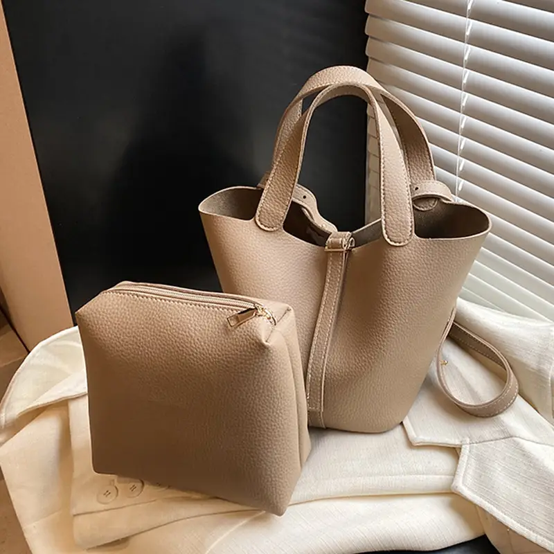 Brown Crossbody Women's Leather Tote Bag with Adjustable Strap - Image 8