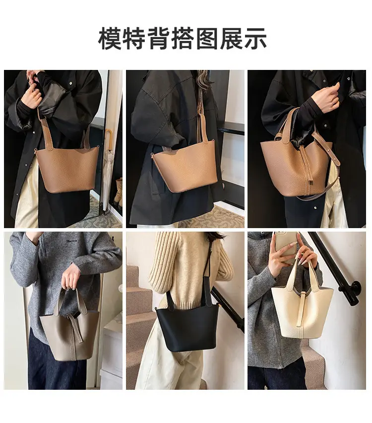 Brown Crossbody Women's Leather Tote Bag with Adjustable Strap — feature 17