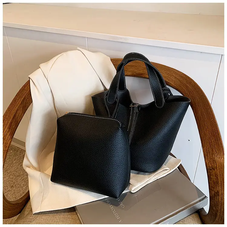 Brown Crossbody Women's Leather Tote Bag with Adjustable Strap — feature 23