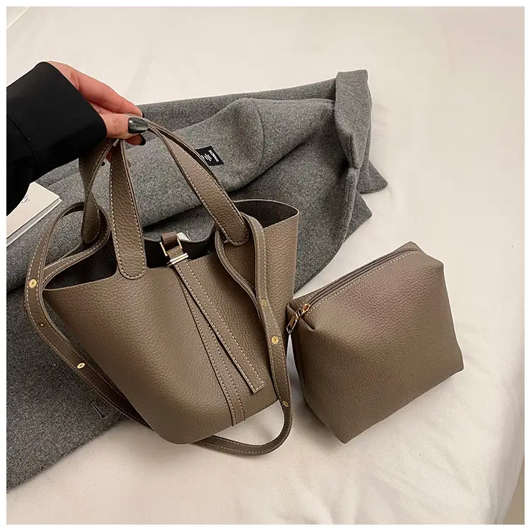 Brown Crossbody Women's Leather Tote Bag with Adjustable Strap — feature 30