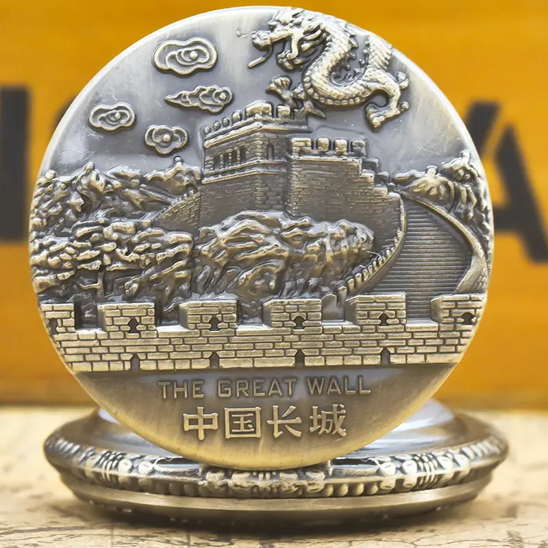 China Tiananmen Wall Pocket Watch Necklace with Chain — feature 10