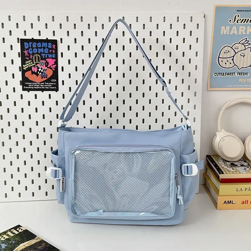 Japanese Style Transparent Bar Bag Pvc Board Campus Versatile Large Capacity Simple Shoulder Crossbody Bag Girl Bag - Image 6