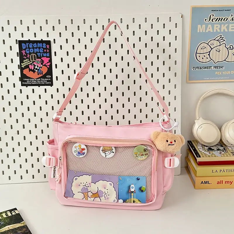 Japanese Style Transparent Bar Bag Pvc Board Campus Versatile Large Capacity Simple Shoulder Crossbody Bag Girl Bag - Image 14