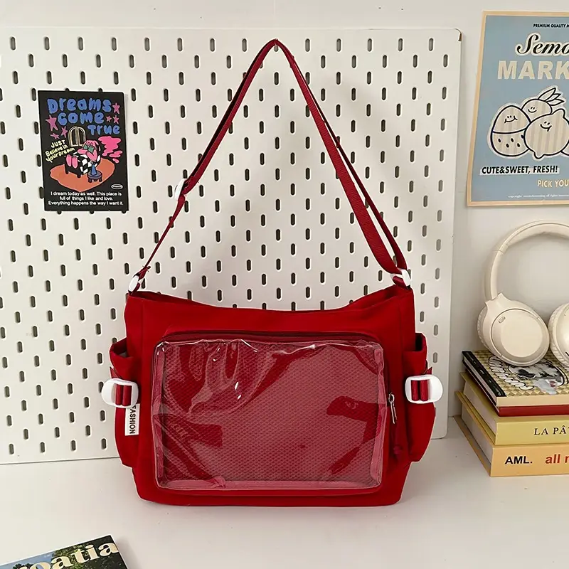 Japanese Style Transparent Bar Bag Pvc Board Campus Versatile Large Capacity Simple Shoulder Crossbody Bag Girl Bag - Image 3