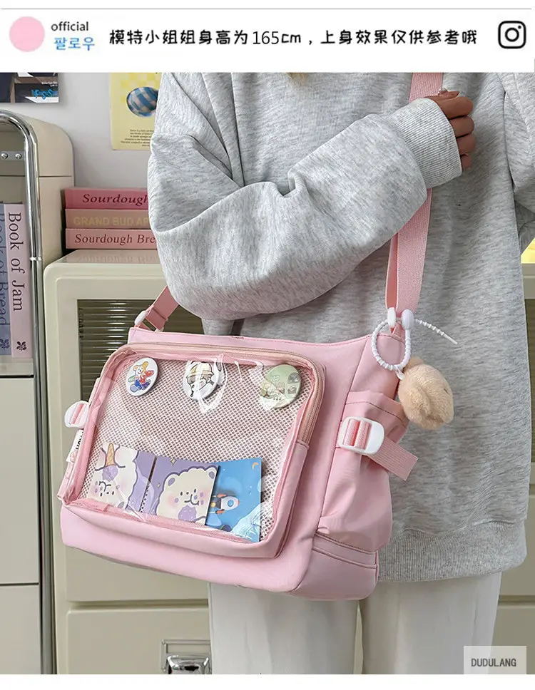 Japanese Style Transparent Bar Bag Pvc Board Campus Versatile Large Capacity Simple Shoulder Crossbody Bag Girl Bag — feature 1