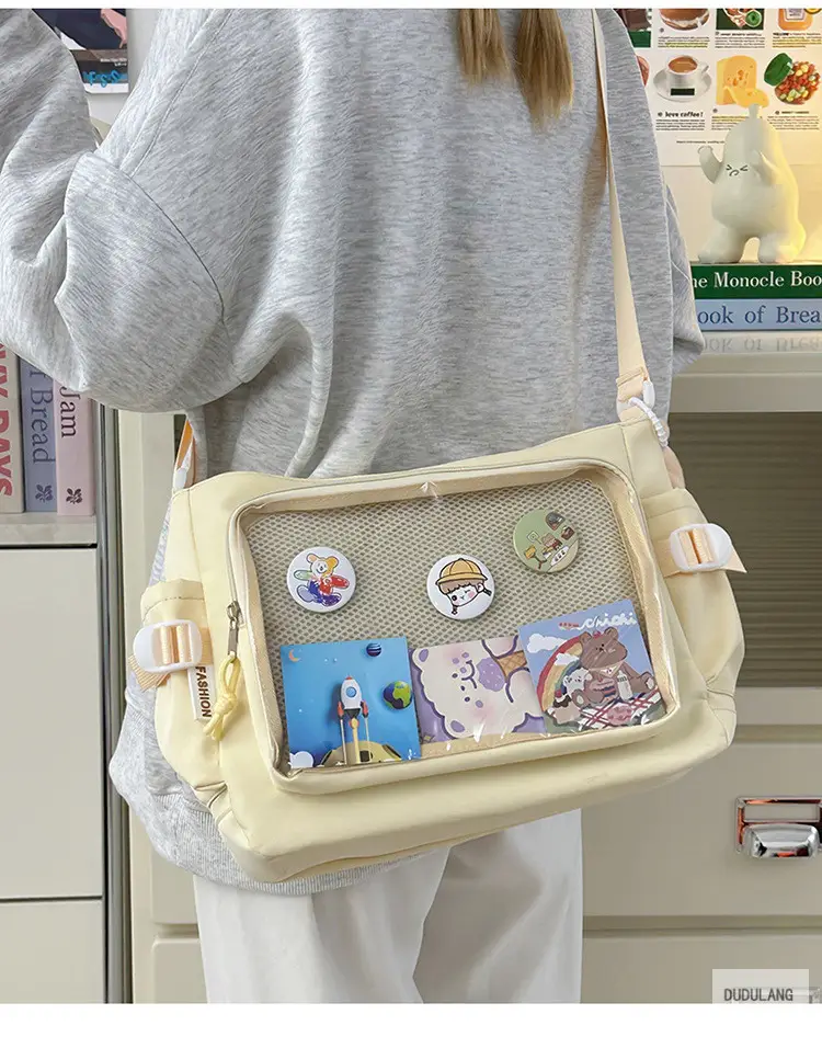 Japanese Style Transparent Bar Bag Pvc Board Campus Versatile Large Capacity Simple Shoulder Crossbody Bag Girl Bag — feature 10