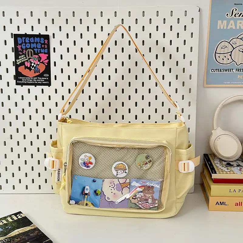 Japanese Style Transparent Bar Bag Pvc Board Campus Versatile Large Capacity Simple Shoulder Crossbody Bag Girl Bag - Image 11