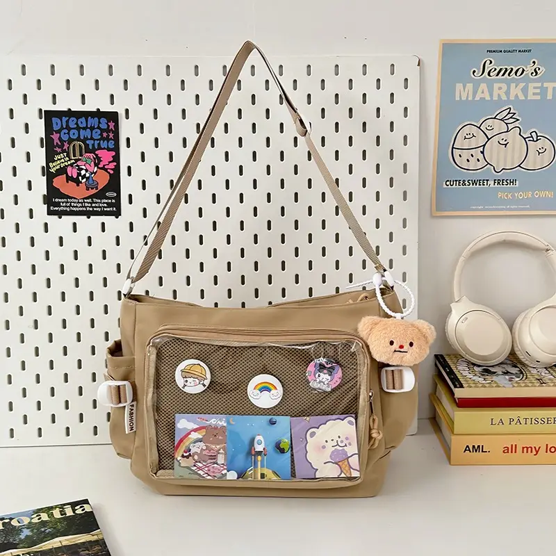 Japanese Style Transparent Bar Bag Pvc Board Campus Versatile Large Capacity Simple Shoulder Crossbody Bag Girl Bag - Image 12