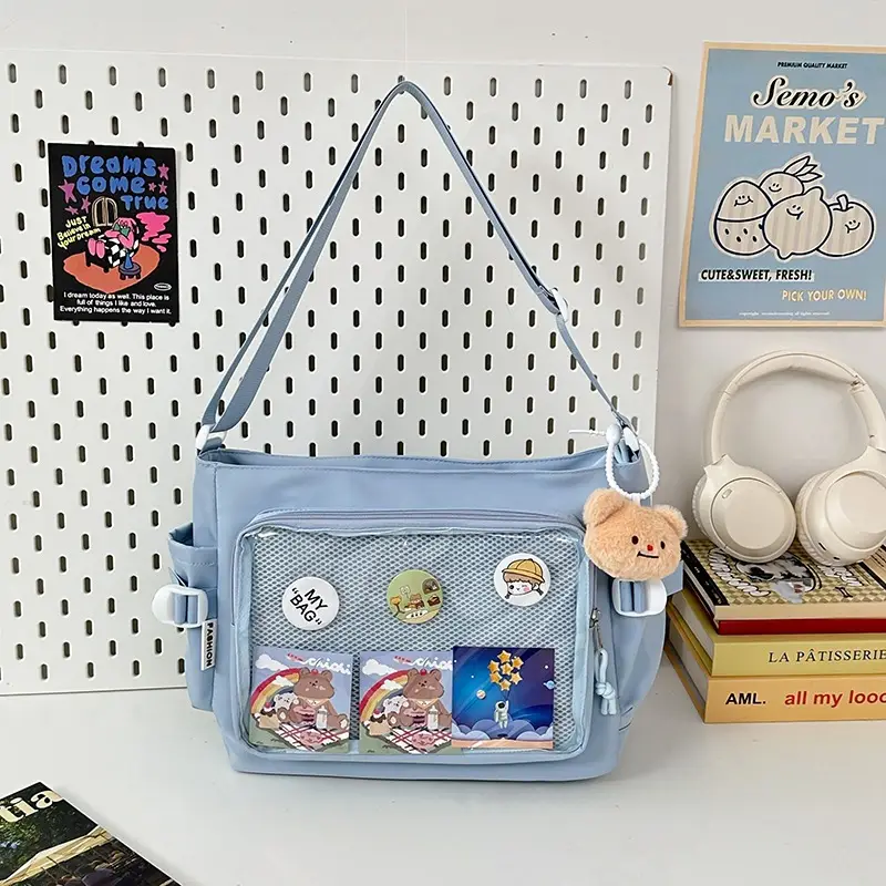 Japanese Style Transparent Bar Bag Pvc Board Campus Versatile Large Capacity Simple Shoulder Crossbody Bag Girl Bag - Image 13