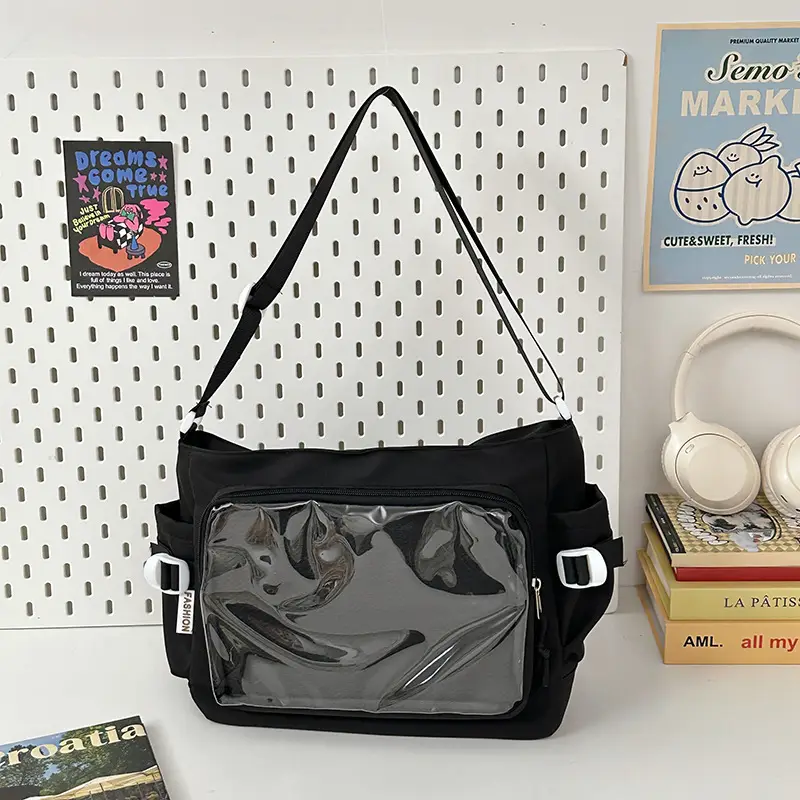 Japanese Style Transparent Bar Bag Pvc Board Campus Versatile Large Capacity Simple Shoulder Crossbody Bag Girl Bag - Image 2