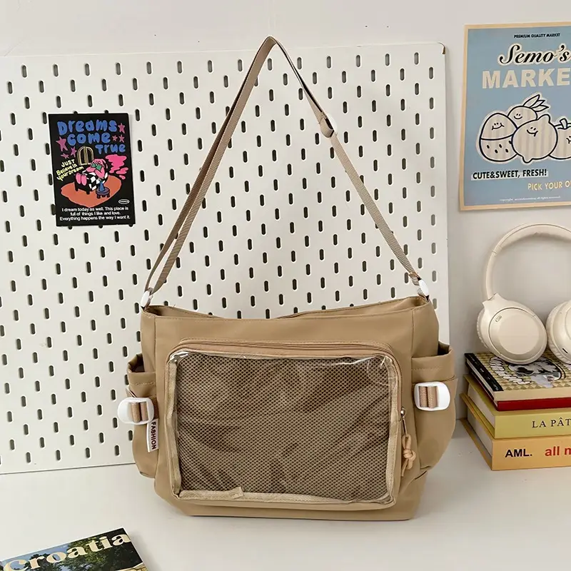 Japanese Style Transparent Bar Bag Pvc Board Campus Versatile Large Capacity Simple Shoulder Crossbody Bag Girl Bag - Image 5