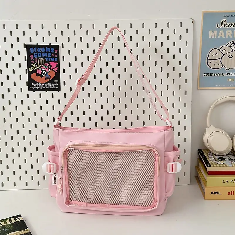 Japanese Style Transparent Bar Bag Pvc Board Campus Versatile Large Capacity Simple Shoulder Crossbody Bag Girl Bag - Image 7