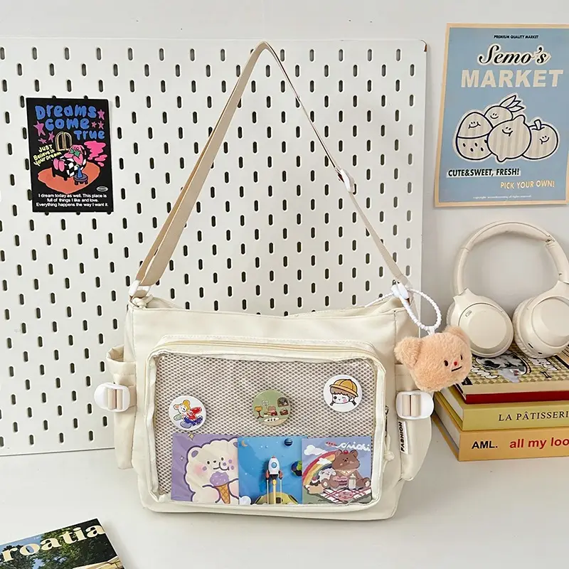 Japanese Style Transparent Bar Bag Pvc Board Campus Versatile Large Capacity Simple Shoulder Crossbody Bag Girl Bag - Image 8