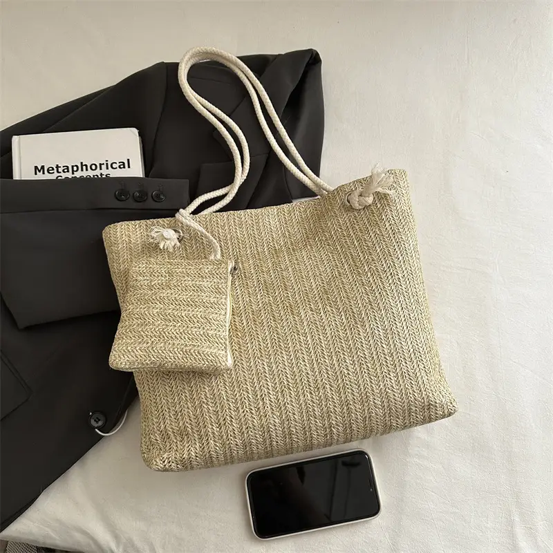 Straw Woven Mother-in-Law Bag for Women Large Capacity - Image 4