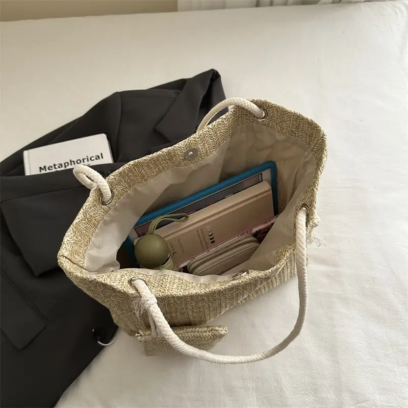Straw Woven Mother-in-Law Bag for Women Large Capacity - Image 5