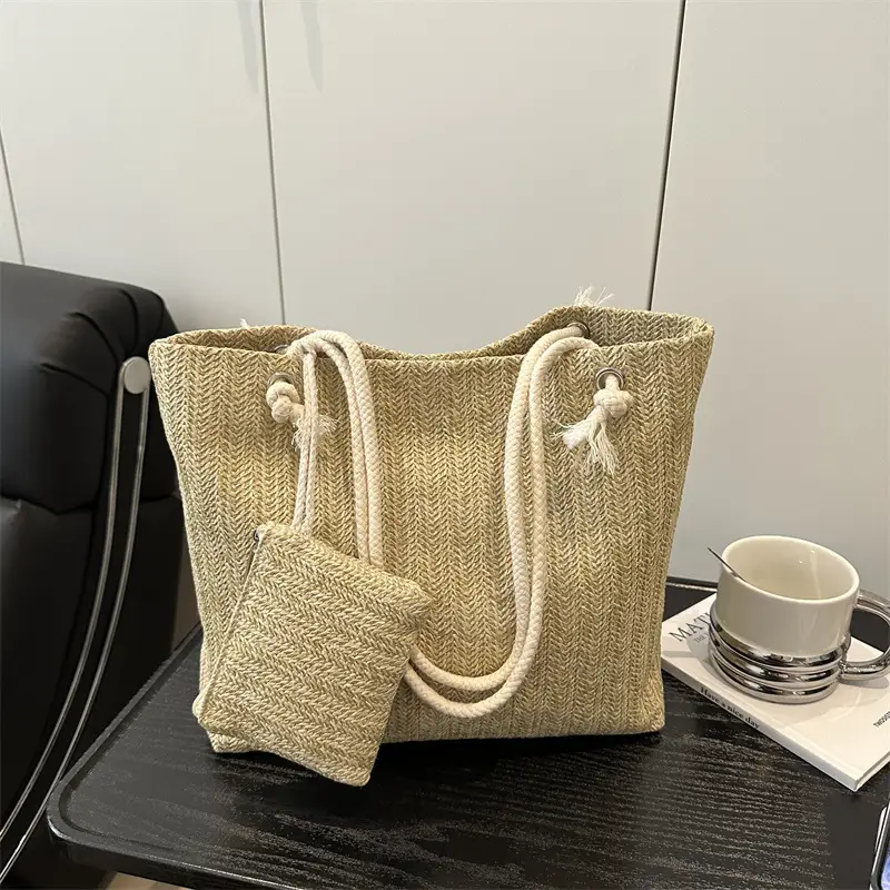 Straw Woven Mother-in-Law Bag for Women Large Capacity - Image 2