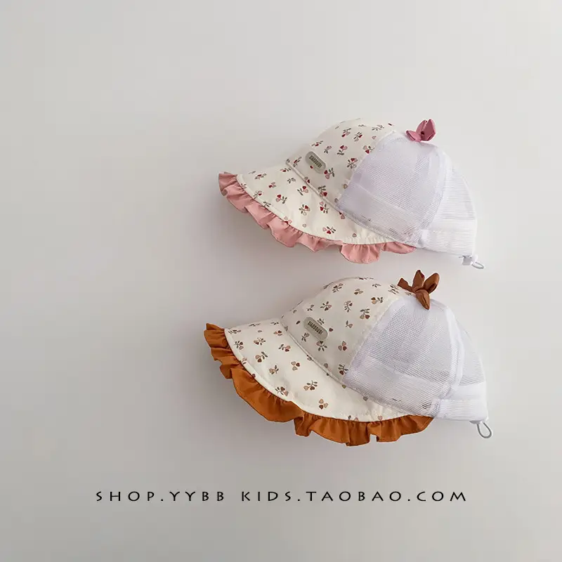 Baby Sunshade Hat with Bow for Girls - Image 5