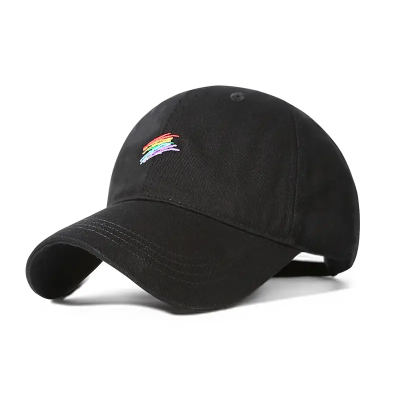 Women Baseball Cap Cream Rainbow Embroidered - Image 2