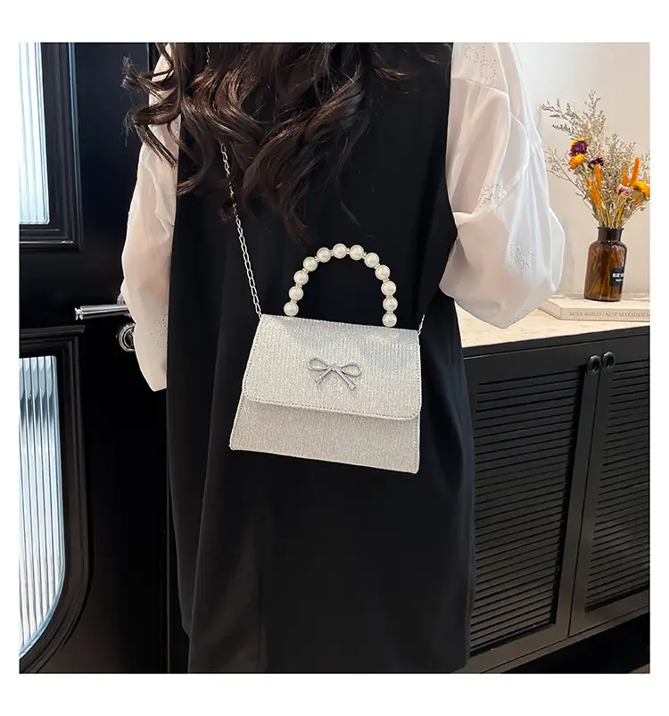 Pink Sparkly Bow Shoulder Bag for Women — feature 18
