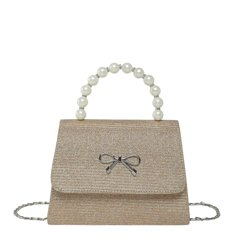Pink Sparkly Bow Shoulder Bag for Women