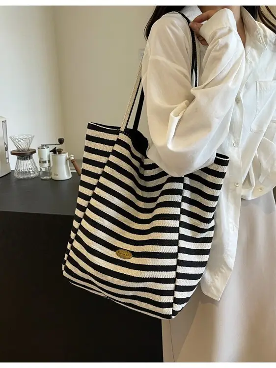 Striped Crossbody Bag for Women Large Capacity - Image 6