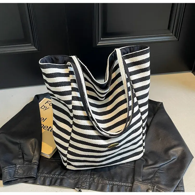 Striped Crossbody Bag for Women Large Capacity - Image 5