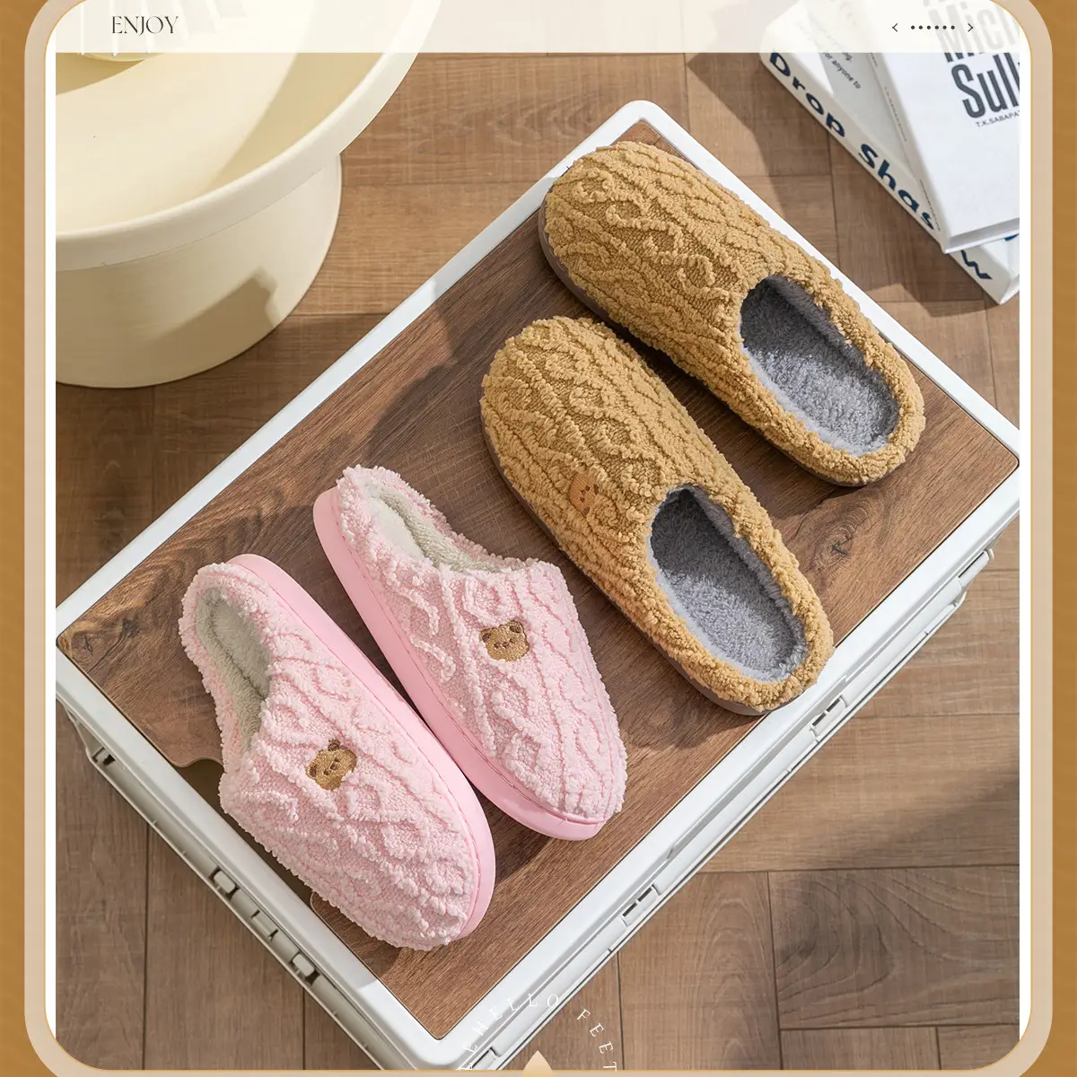 Women's Pink Fleece Lined Slippers Winter 2025 — feature 20