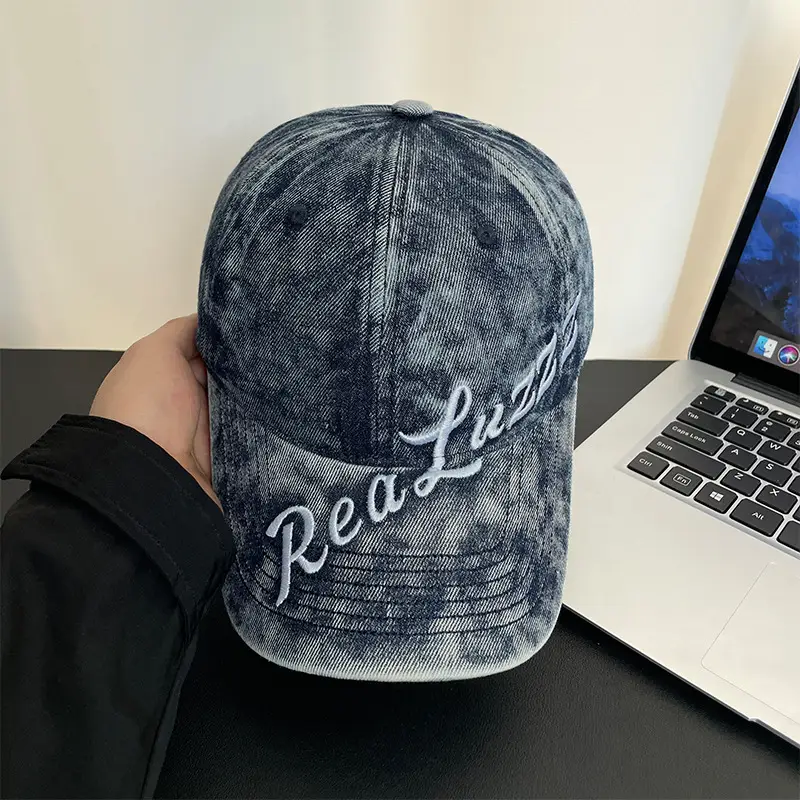 Men's Distressed Black "Real Lover" Cap - Image 7