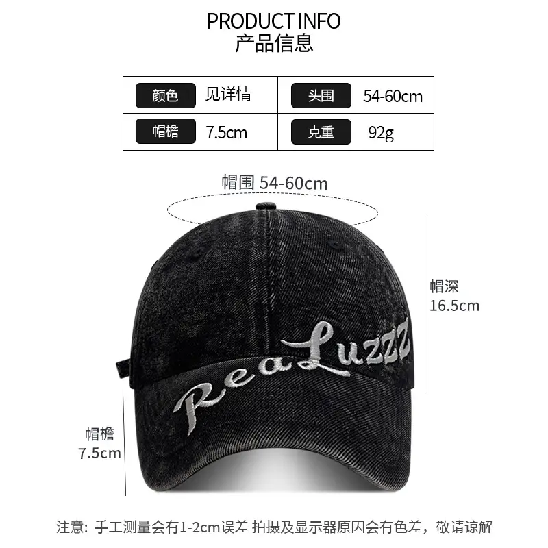 Men's Distressed Black "Real Lover" Cap - Image 8