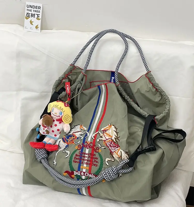 Pink Embroidered Shoulder Bag for Women luggage and leather goods - Image 95