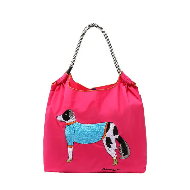 Pink Embroidered Shoulder Bag for Women luggage and leather goods - Image 131