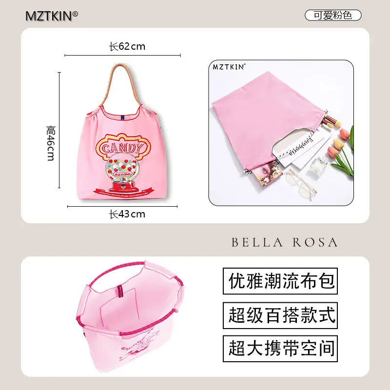 Pink Embroidered Shoulder Bag for Women luggage and leather goods - Image 18