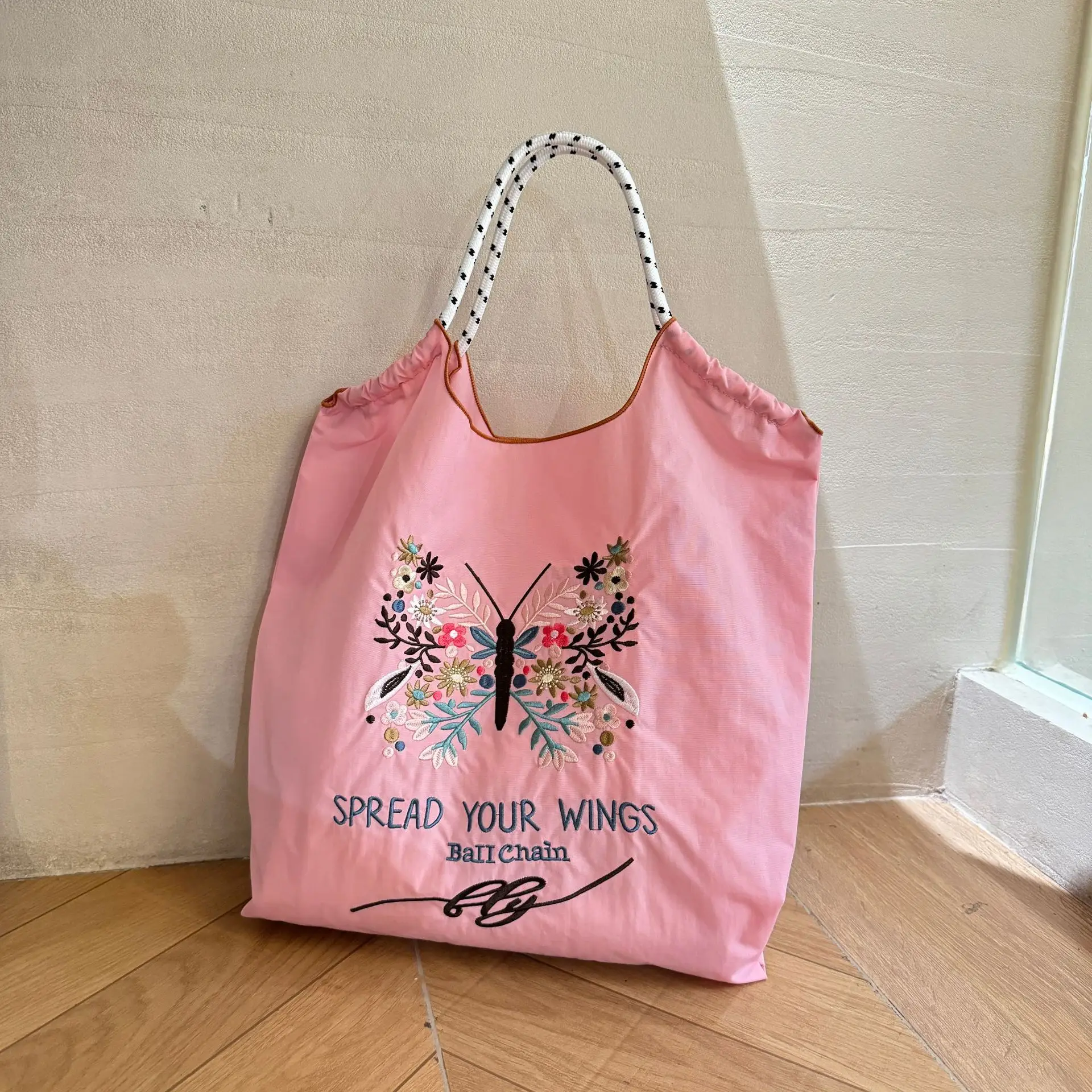 Pink Embroidered Shoulder Bag for Women luggage and leather goods - Image 203