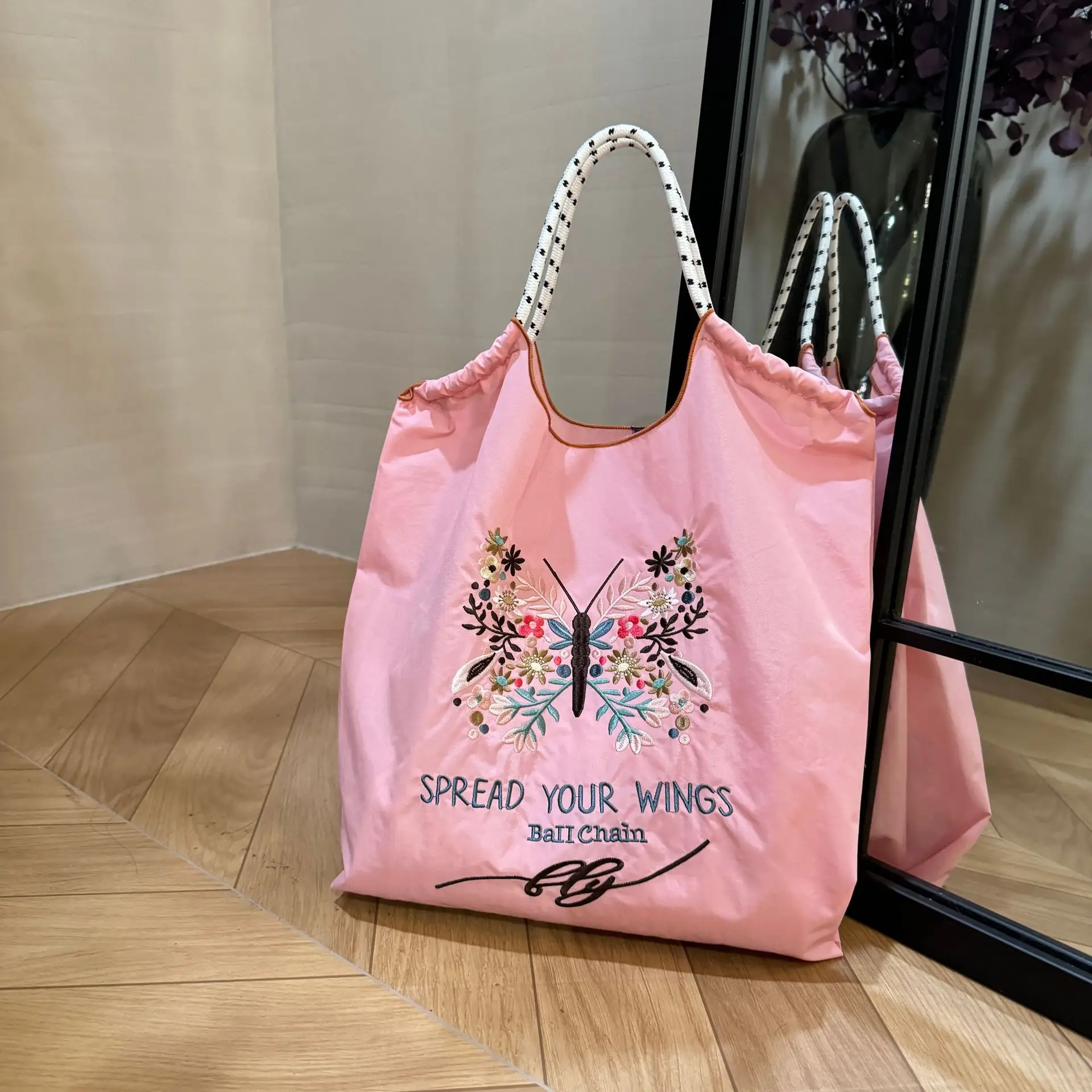 Pink Embroidered Shoulder Bag for Women luggage and leather goods - Image 204