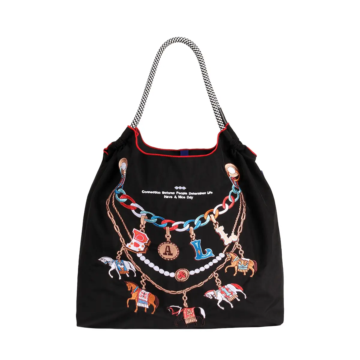 Pink Embroidered Shoulder Bag for Women luggage and leather goods - Image 228