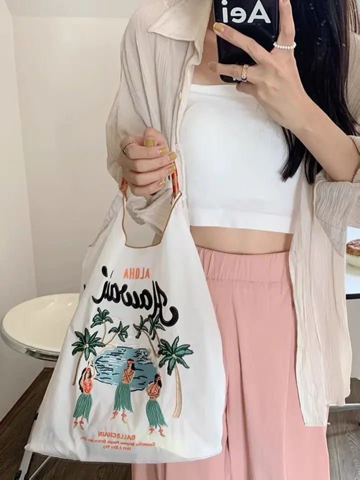 Pink Embroidered Shoulder Bag for Women luggage and leather goods - Image 55