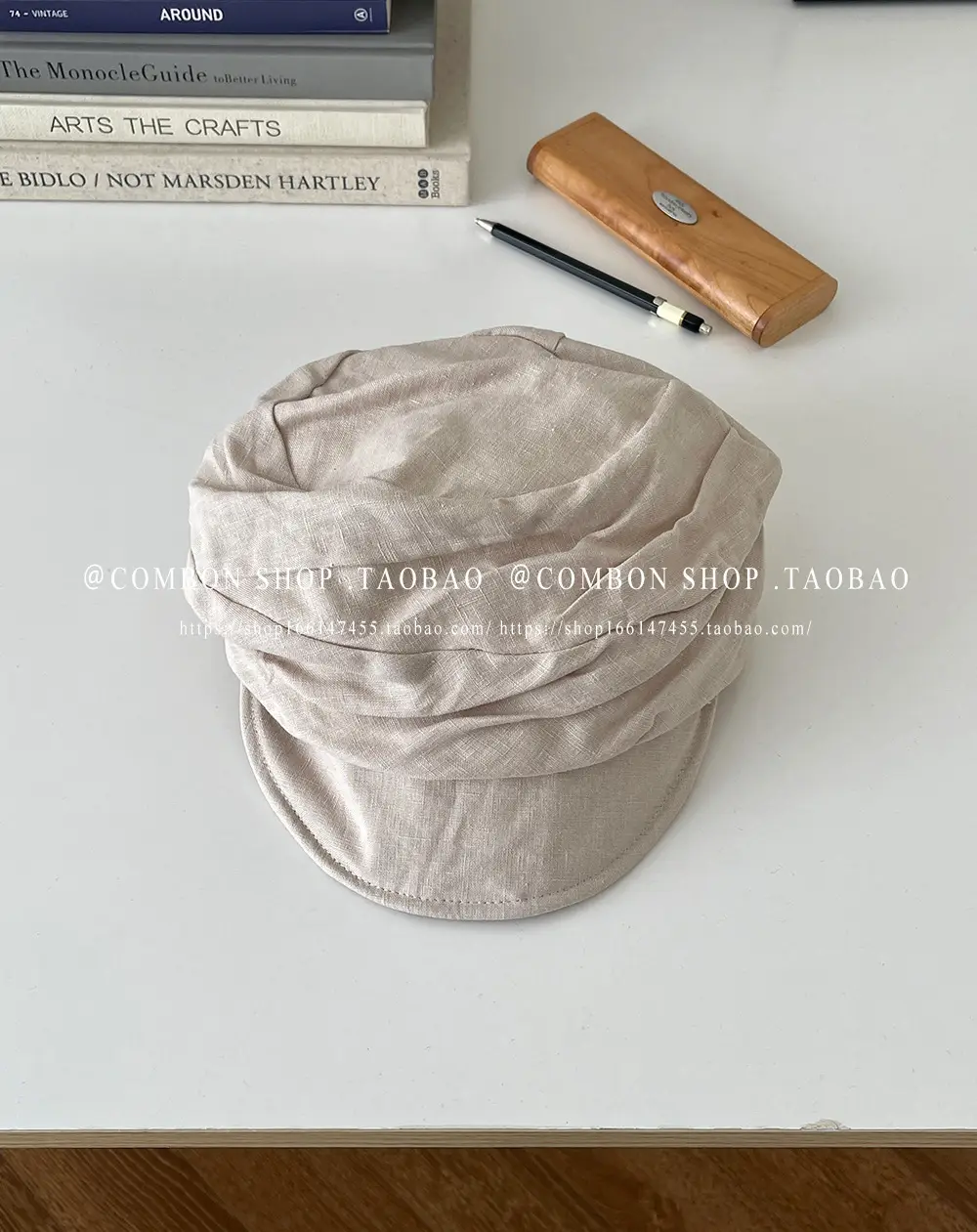 Women Black Cotton Linen Cap Spring Summer Forward - Image 2