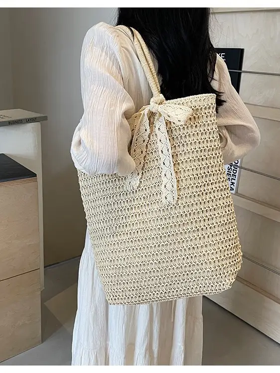 Women's Woven Shoulder Bag Brown New Spring 2025 - Image 5