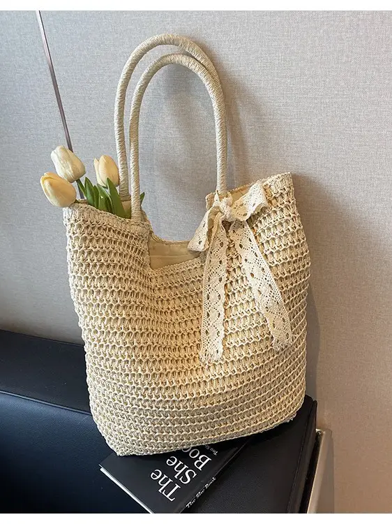 Women's Woven Shoulder Bag Brown New Spring 2025 - Image 6