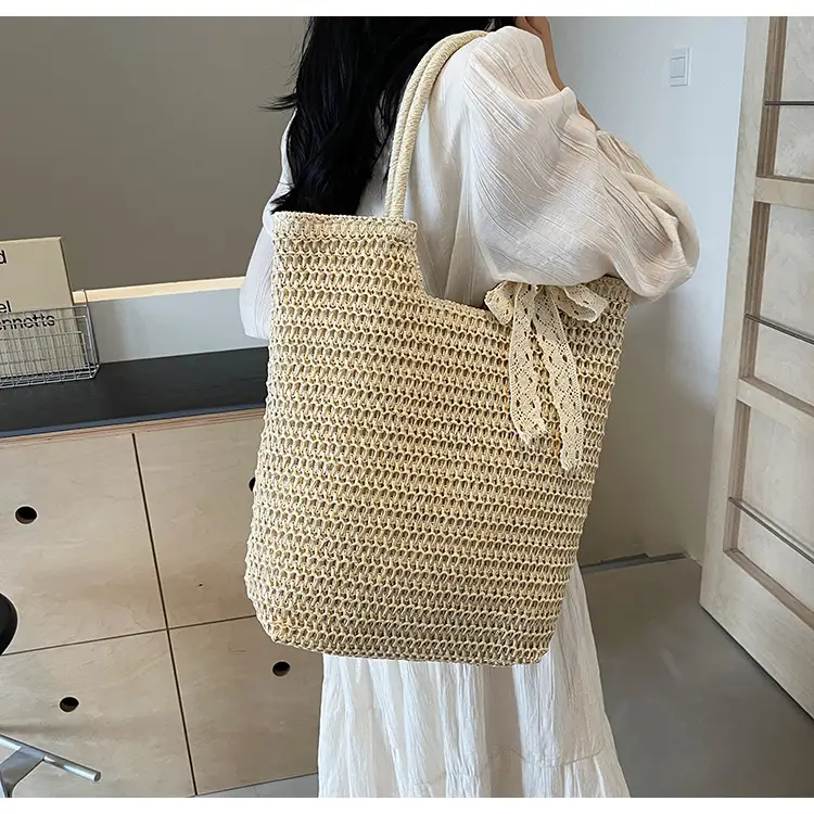 Women's Woven Shoulder Bag Brown New Spring 2025 — feature 20