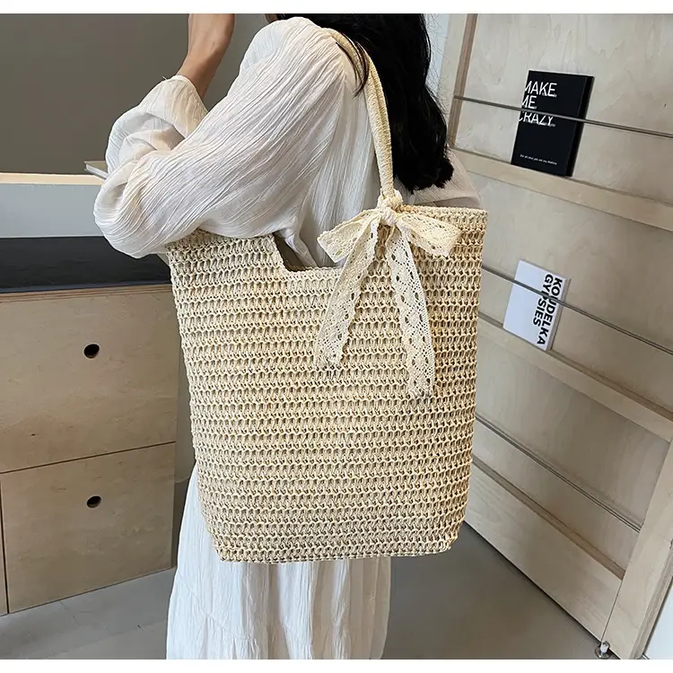 Women's Woven Shoulder Bag Brown New Spring 2025 — feature 24