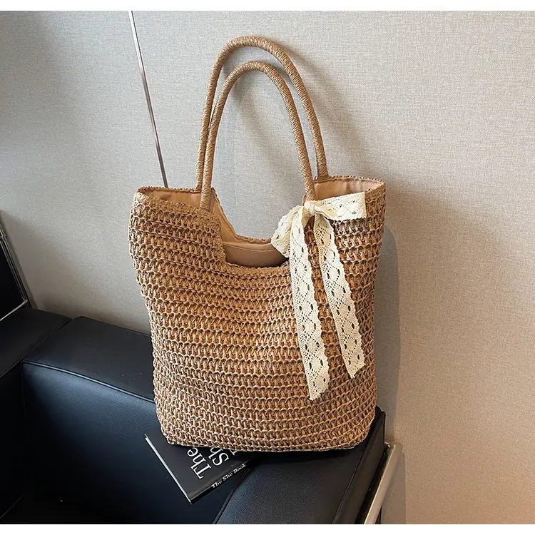 Women's Woven Shoulder Bag Brown New Spring 2025 — feature 28