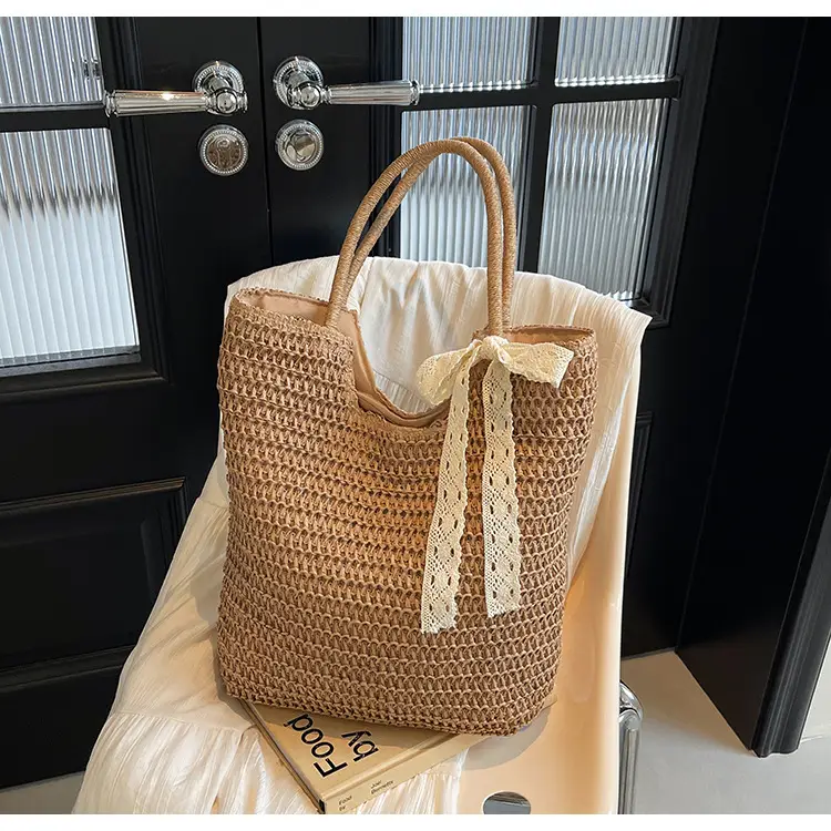 Women's Woven Shoulder Bag Brown New Spring 2025 — feature 33